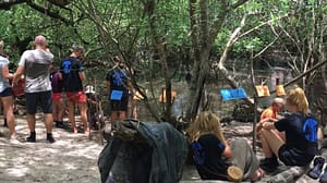 Marine Conservation Philippines volunteers in the mangroves at Siit Bay